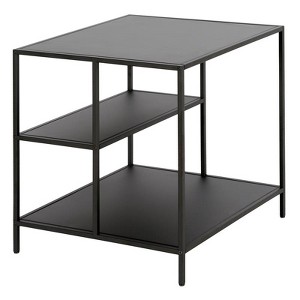 Black Bronze Side Table with Metal Shelves - Henn&Hart - 1 of 4