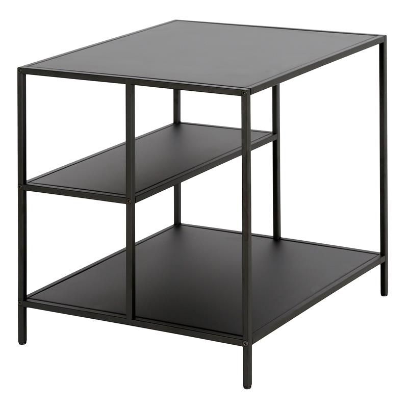 Black Bronze Side Table with Metal Shelves - Henn&Hart, 1 of 9