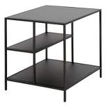 Black Bronze Side Table with Metal Shelves - Henn&Hart