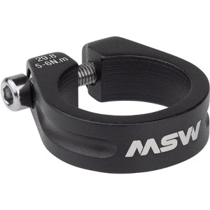 MSW Seatpost Clamp - 29.8mm, Bolt-On, Black - 1 of 2