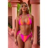 Moda Minx Sweet Like Candy 'Love Heart' Double Strap Contrast Triangle Crystal Bikini Top - 3 of 4