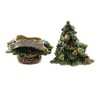 Hinged Trinket Box 3.0 Inch With Love Christmas Tree Gold Bells Crystals Tree Sculptures - 3 of 3