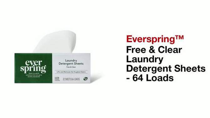 Free &#38; Clear Laundry Detergent Sheets - 64 Loads - Everspring&#8482;, 2 of 7, play video