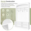 KTMBDW Hall Tree with Shoe Storage Bench, Multi-Purpose Home Organizer, Entryway Solution with Seating and Hooks - 3 of 4