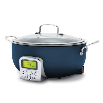 GreenPan 6qt Elite Nonstick Essential Slow Cooker & Smart Skillet Ceramic