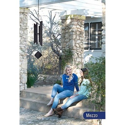 Black Aluminum Mongolian Mezzo Wind Chime, 38"