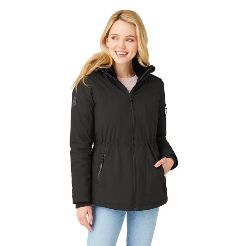 Free Country Women's Thermo Super Softshell® Long Jacket Black S : Target