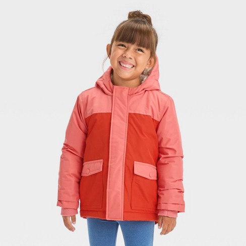 Cat & Jack 12m Puffer Winter Jacket Coat Orange