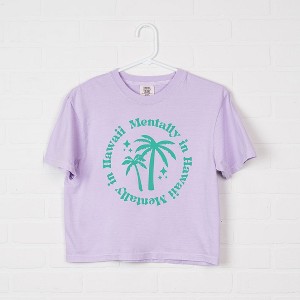 Simply Sage Market Women's Mentally In Hawaii Short Sleeve Relaxed Fit Cropped Tee - 1 of 3