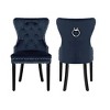 WestinTrends  Velvet Upholstered Tufted Dining Chairs (Set of 2) - 3 of 4