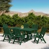 WestinTrends Malibu 7-Piece HDPE Rectangular Patio Dining Table Set with Foldable Chairs - 2 of 4