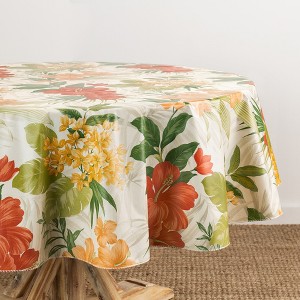 Elrene Callisto Tropical Floral Printed Vinyl Indoor/Outdoor Tablecloth - Elrene Home Fashions - 1 of 4