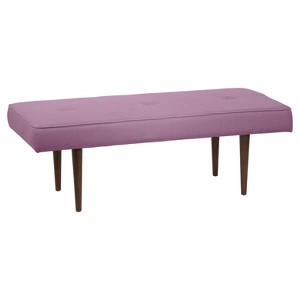 Eleanor Upholstered Tufted Bench - Lavender Linen - Skyline Furniture , Purple