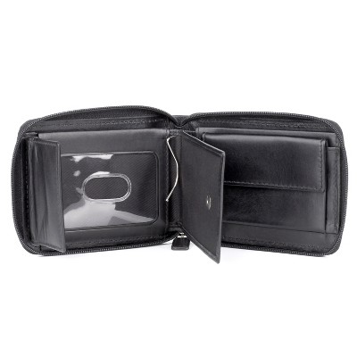Dopp Regatta Zip-Around Billfold with Zip Bill Compartment - Black