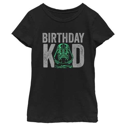 Girl's Star Wars Distressed Darth Vader Birthday Kid T-Shirt - image 1 of 4