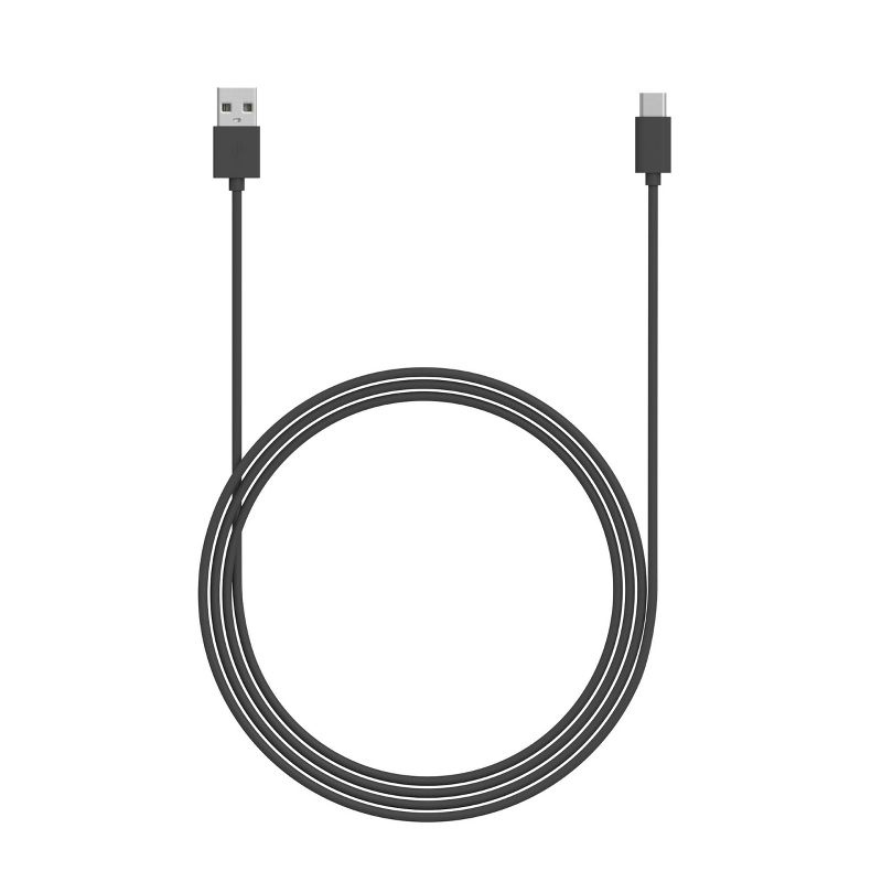 Just Wireless 6&#39; TPU Type-C to USB-A Cable - Gray, 3 of 11