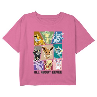 Pokemon Eevee Evolutions Eeveelutions Black Medium Shirt