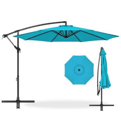 Best Choice Products 10ft Offset Hanging Outdoor Market Patio Umbrella w/ Easy Tilt Adjustment