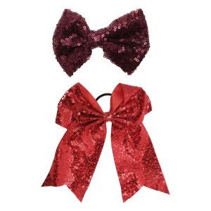 Unique Bargains Elegant Sequins Bow Hair Clip 2 Pcs - 1 of 4
