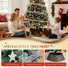 VINGLI 7.5ft Pre-lit Christmas Tree, 350 Lights, Picket Fence Skirt, Ribbon Silver Ornaments, 1223 PVC Tips, Holiday Party Decor - 2 of 4