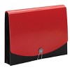 Smead Poly Expanding File, 12 Dividers, Flap and Cord Closure, Letter Size, Wave Pattern Red/Black (70866) - 2 of 4