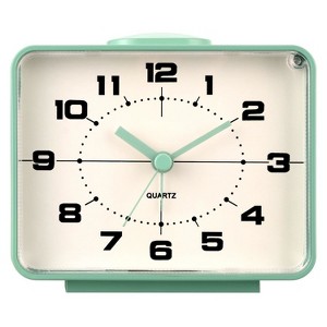 Aoibox Retro Analog Alarm Clock, Vintage Decor for Bedroom, Nightstand, Bedside, Desk, Silent, Lighted on Demand with Snooze, Ascending Beep Sounds - 1 of 4