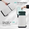 Stainless Steel Trash Can, 3.2 Gallon Garbage Can with Soft-close Lid, Fingerprint Resistant Step-on Waste Bin with Removable Inner Bucket, Black - 4 of 4