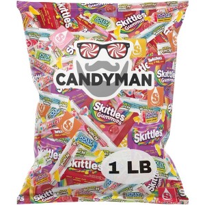 CANDYMAN Assorted Candy Variety Pack 1lb of Bulk Individually Wrapped Pinata Stuffers - 1 of 4