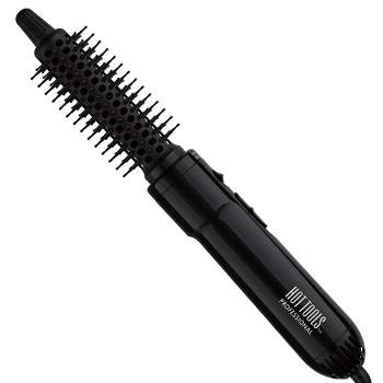 Hot Tools Pro Artist Hot Air Styling Brush | Style, Curl and Touch Ups (1" Barrel ) Black - Tangle-Free Hot Air Brush Iron - Model HT1574