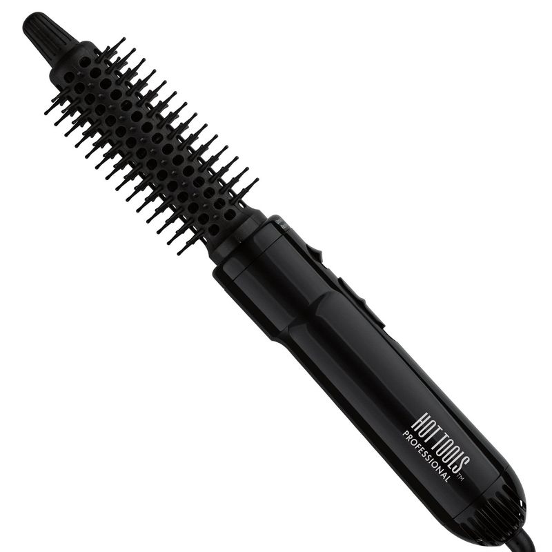 Hot Tools Pro Artist Hot Air Styling Brush | Style, Curl and Touch Ups (1" Barrel ) Black - Tangle-Free Hot Air Brush Iron - Model HT1574, 1 of 7
