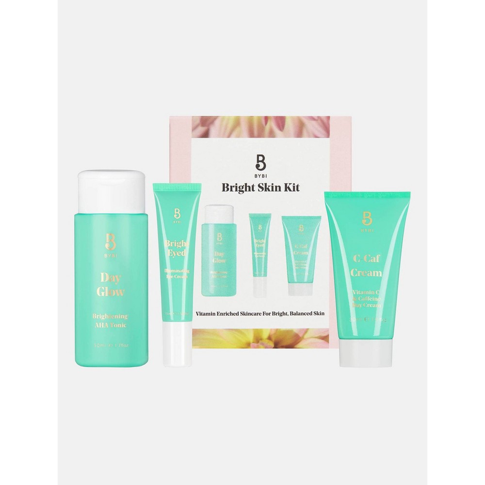 BYBI Clean Beauty Brightening Skincare Set with Eye Cream, Facial Tonic and Face Moisturizer - 3pc/3.7 fl oz -  82830195