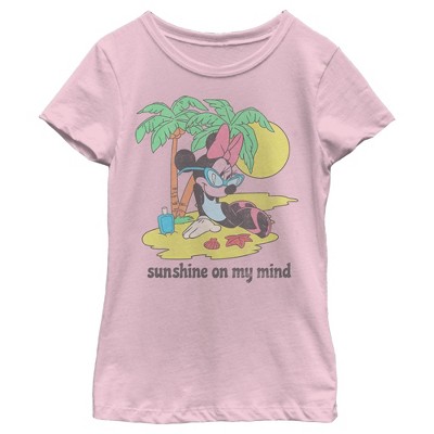 Girl's Disney Minnie Mouse Sunshine on my Mind T-Shirt