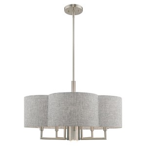 Livex Lighting Kalmar 5 - Light Chandelier in  Brushed Nickel - 1 of 4