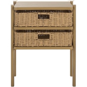 Rozalyn Two Drawer Accent Table - ACC5728C - Desert Brown - Safavieh - 1 of 4