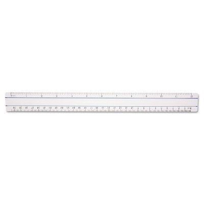 Westcott 12" Magnifying Ruler Plastic Clear 15571