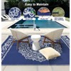 coucheta Outdoor Rug, Waterproof Reversible Floor Mat, Medallion Outside Patio Rug, Stain-Resistant for Porch, Deck, Balcony, Beach - 4 of 4