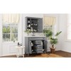 Okak 36" Bathroom Vanity with Ceramic Sink & Mirror Cabinet, Multi-function Bathroom Cabinet with 2 Soft Closing Doors & 2 Drawers Solid Wood, Gray - 2 of 4