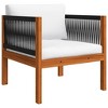 vidaXL Garden Lounge Set Cream, Natural Wood Solid Acacia wood Standard - 4 of 4