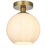 Elegant Lighting Baxter 8 Inch Flush Mount Frosted White Shade in Satin Gold - 3 of 4