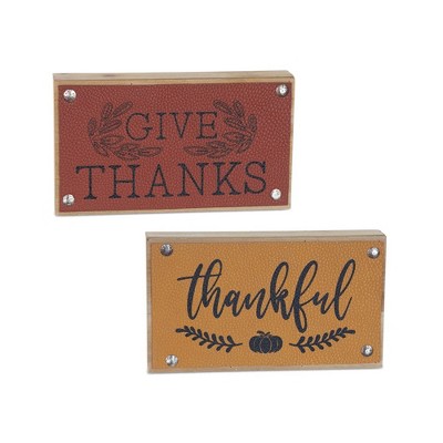 Melrose Thankful Harvest Sign (set Of 6) : Target