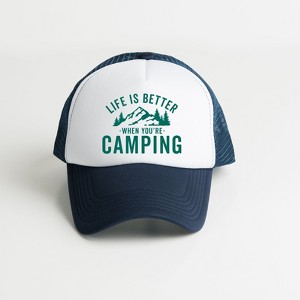 Simply Sage Market Life is Better When You're Camping Adult Foam Trucker Hat - 1 of 1