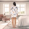 ADR Women's Soft Cotton Knit Jersey Lounge Robe with Pockets, Short Bathrobe - 3 of 4