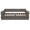 YOOCOZZ Queen Size Lambswool Upholstered Wood Daybed with 2 Storage Drawers and USB Charging - 2 of 4