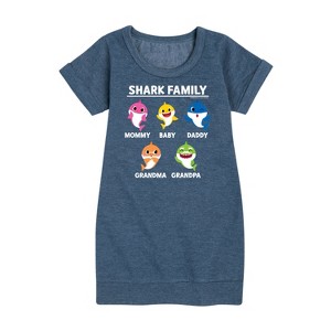 - Baby Shark - Types Of Sharks Graphic Short Sleeve Fleece Dress - 1 of 4