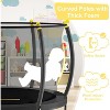 Zevemomo 60" Kids Indoor Trampoline with Safety Net, Basketball Hoop, Dartboard & Ocean Balls, Mini Pumpkin Trampoline for Girls & Boys - 2 of 4