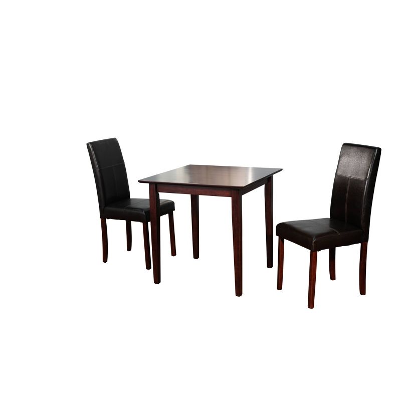 3pc Newark Parson Dining Set Espresso - Buylateral, 1 of 6