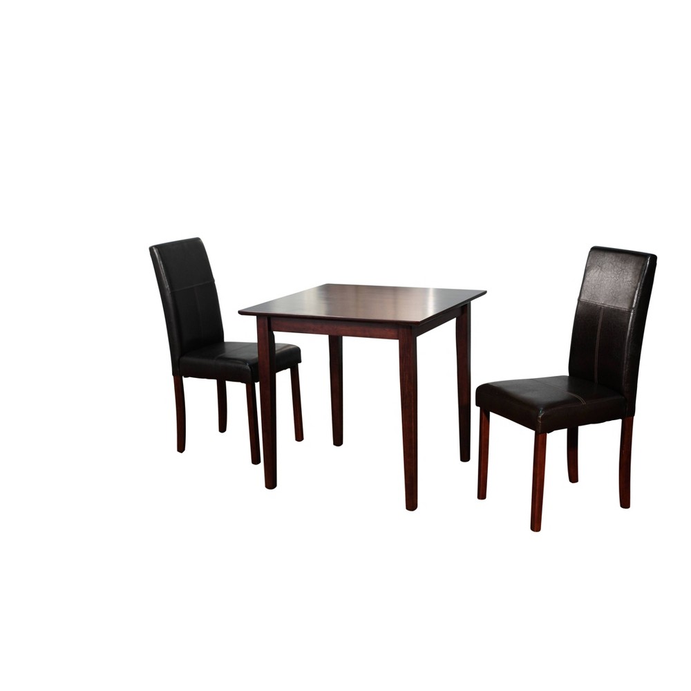 Photos - Dining Table 3pc Newark Parson Dining Set Espresso - Buylateral