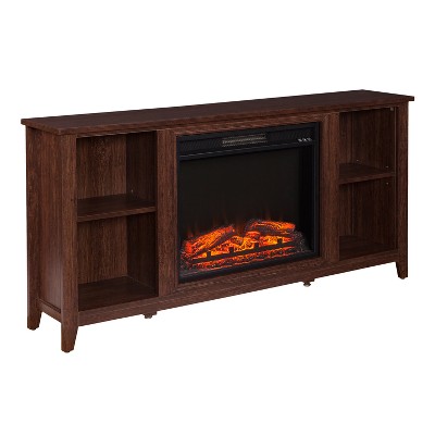 Persephone Electric Fireplace TV Stand Espresso - Aiden Lane
