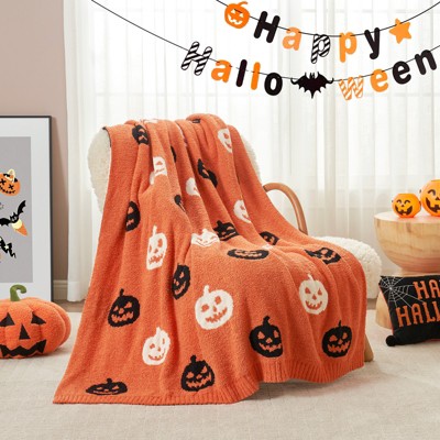 Snuggle Sac Ultra-Soft Microfiber Halloween Throw Blanket, Seasonal Decorative Accent