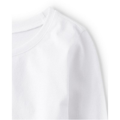 The Children's Place Girls Long Sleeve Regular Basic Layering Tee White M (7/8) — фото 3